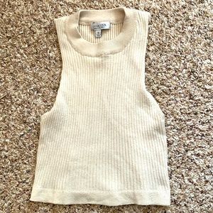 Cropped knit tank